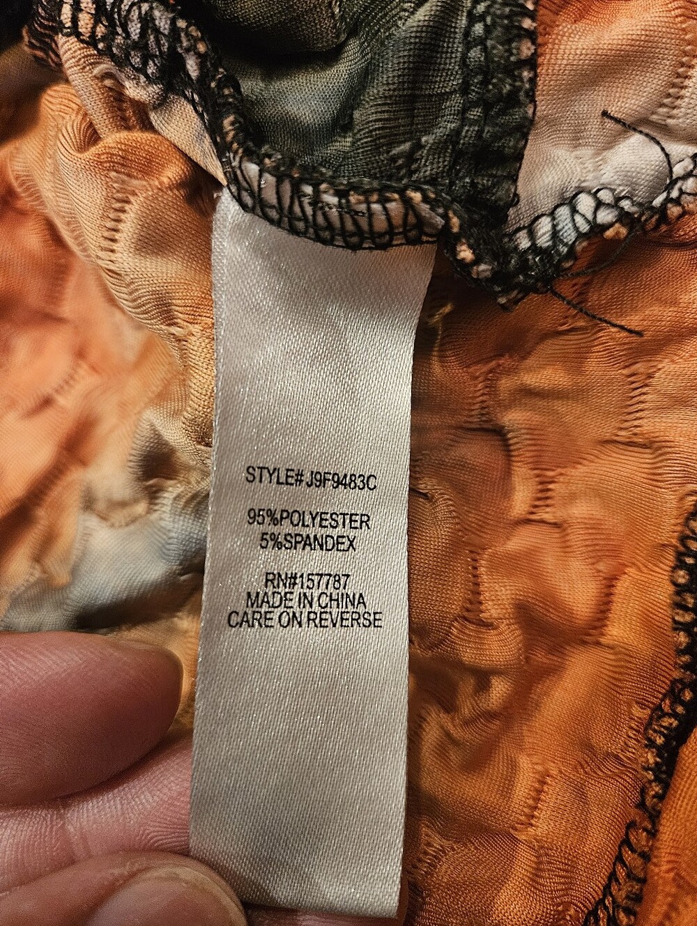 Women's Orange & Black Textured Zip Hoodie Jogger Set - Picture 4 of 7